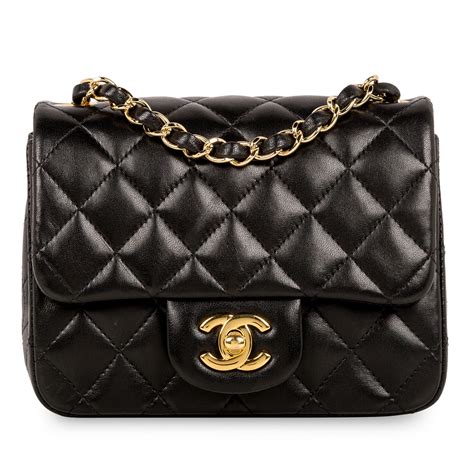 Mini classic handbag, Lambskin, black — Fashion 